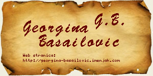 Georgina Basailović vizit kartica